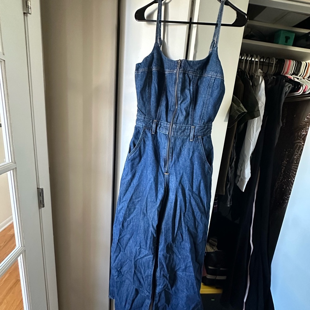 Levi's Women's Blue Denim Bustier Overalls